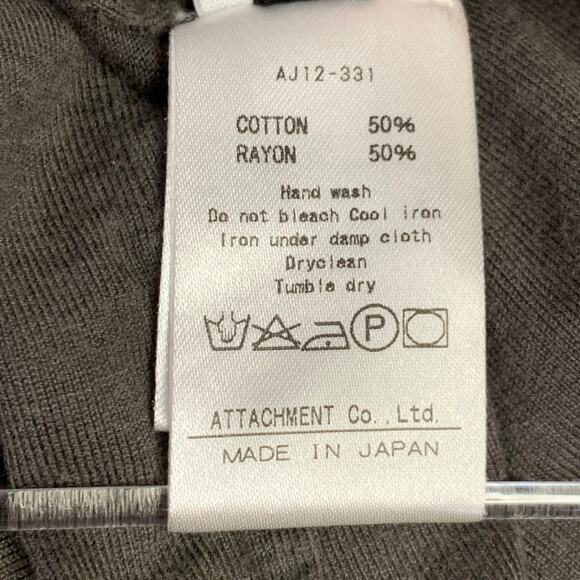 ATTACHMENT Size S Grey Charcoal Cotton Blend 3/4 Sleeves Casual Top - Picture 6 of 6